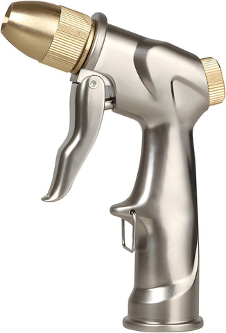 Heavy Duty Metal Garden Hose Nozzle,High Pressure Hand Sprayer with 4 Adjustable