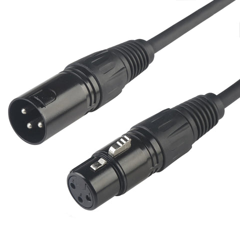 2m 3 Pin XLR Male to Female Microphone Audio Cable, Durable Anti-Oxidation Copper Wire for Powered Speakers, Studio Mic & DMX Stage Lights