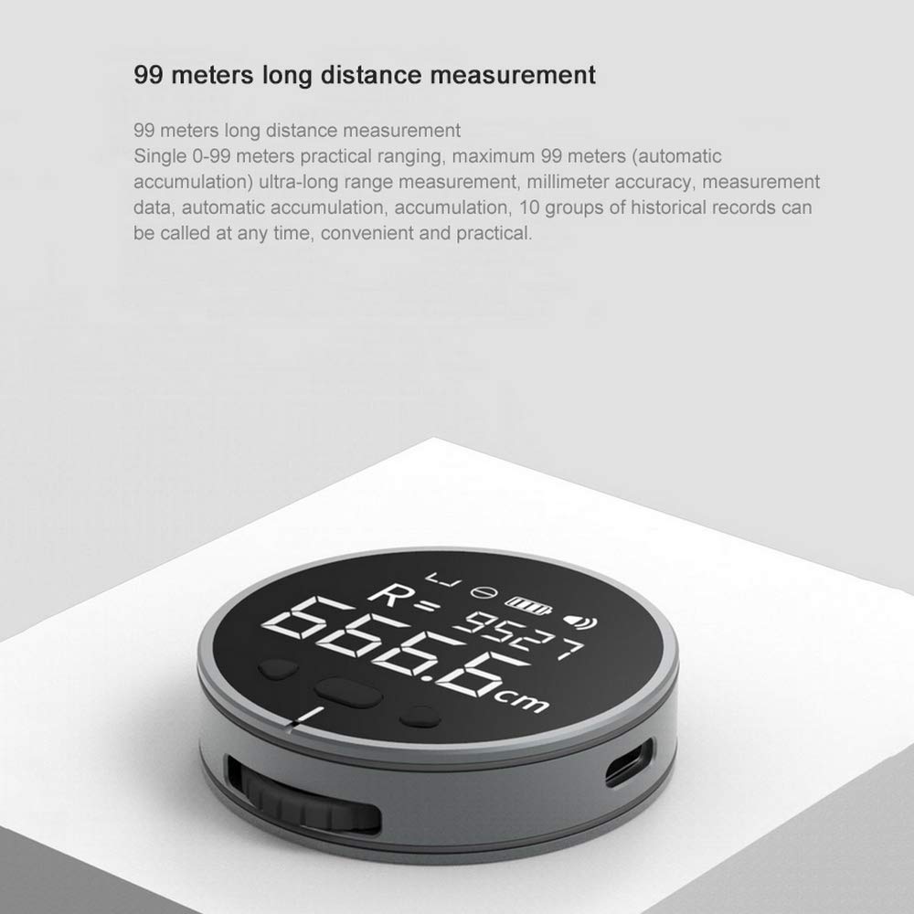 324Ft Digital Electronic Tape Measure, Backlit LCD Display High Precision Digital Ruler for Construction & Home Measurement