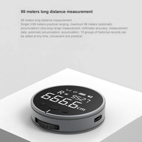 324Ft Digital Electronic Tape Measure, Backlit LCD Display High Precision Digital Ruler for Construction & Home Measurement