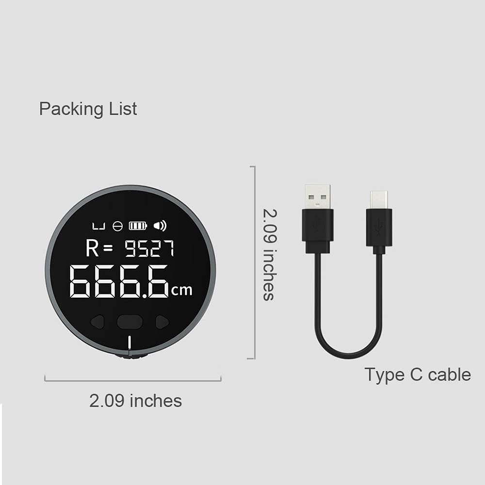 324Ft Digital Electronic Tape Measure, Backlit LCD Display High Precision Digital Ruler for Construction & Home Measurement