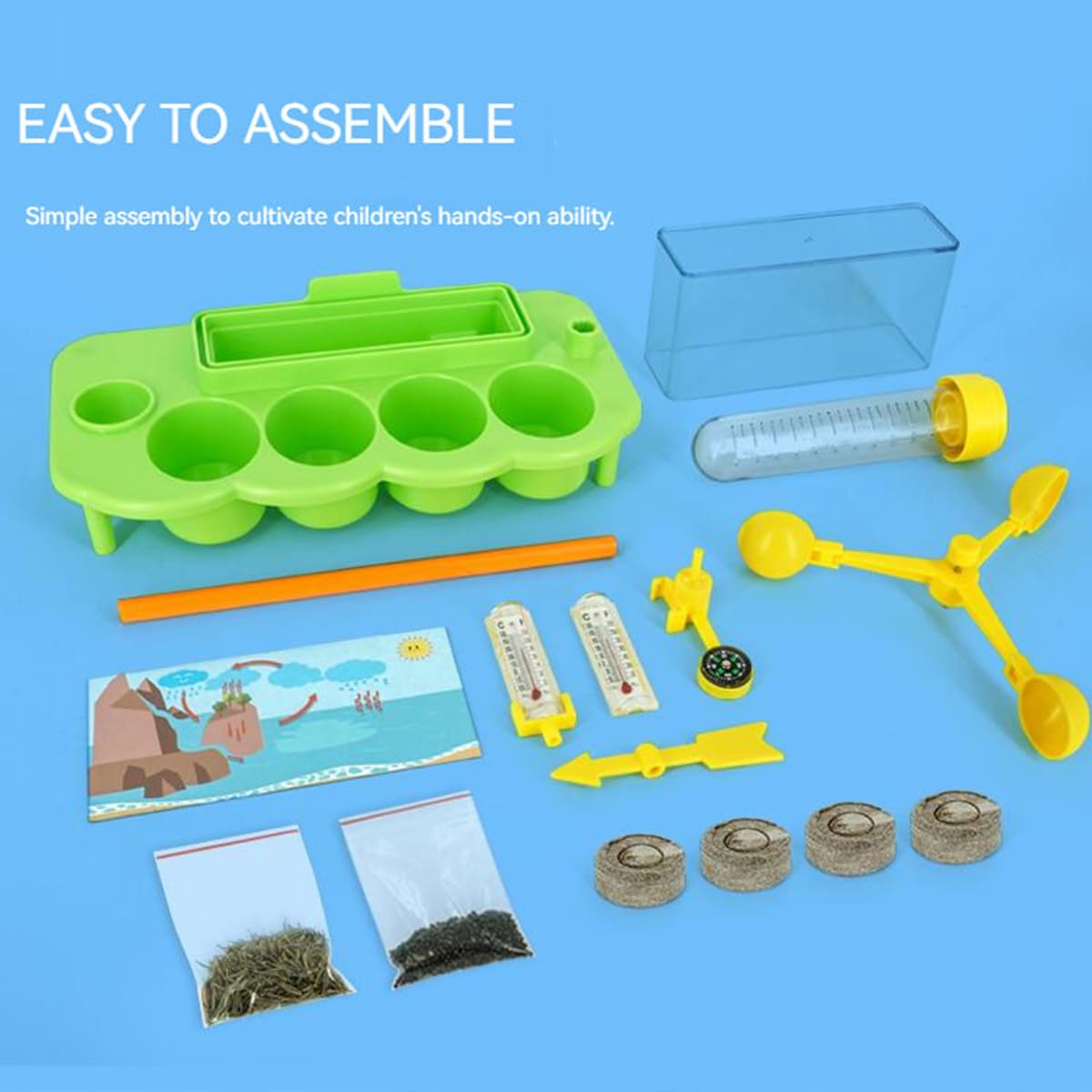 Kids STEM Weather Station Plant Growing Kit DIY Science Experiment Educational