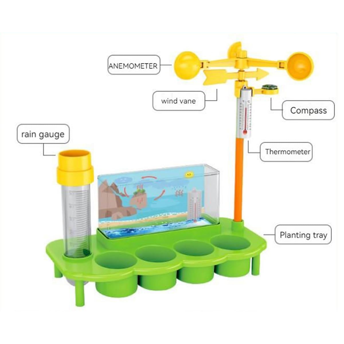 Kids STEM Weather Station Plant Growing Kit DIY Science Experiment Educational