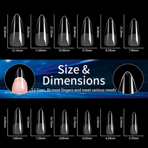 240Pcs Clear Semi Matte Nail Tips, Ultra Thin No File Invisible Acrylic Nail
