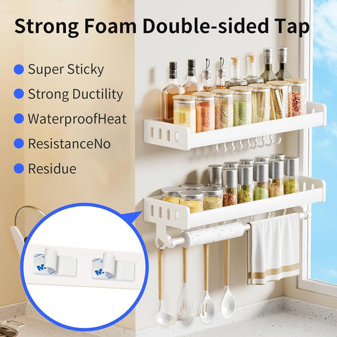 12 Pack Double‑Sided Adhesive Pads,3mm Thick Pre‑Cut Foam Mounting Tape