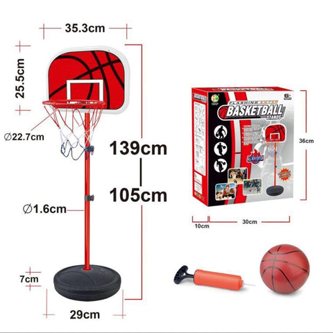 Adjustable Kids Basketball Hoop Set Indoor Outdoor Mini Basketball Stand