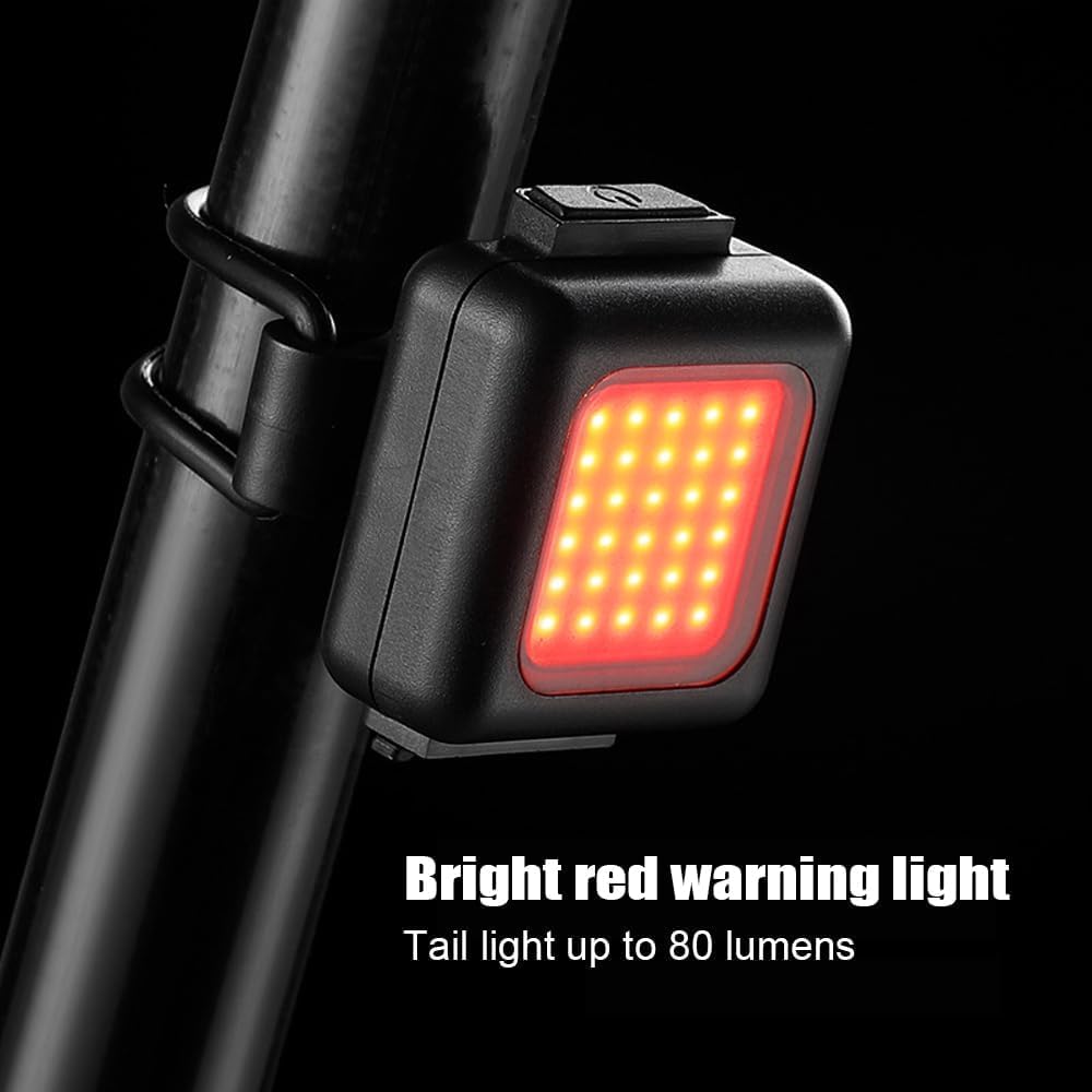 Mini USB Rechargeable Bike Light Set, 2Pcs Front & Rear LED Cycling Light