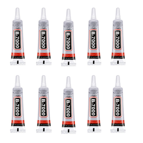 B-7000 Clear Glue, B7000 High Viscosity Adhesive for Rhinestone, Jewelry, Screen Repair, Nail Art & Glass (10x15ml, 0.5oz)