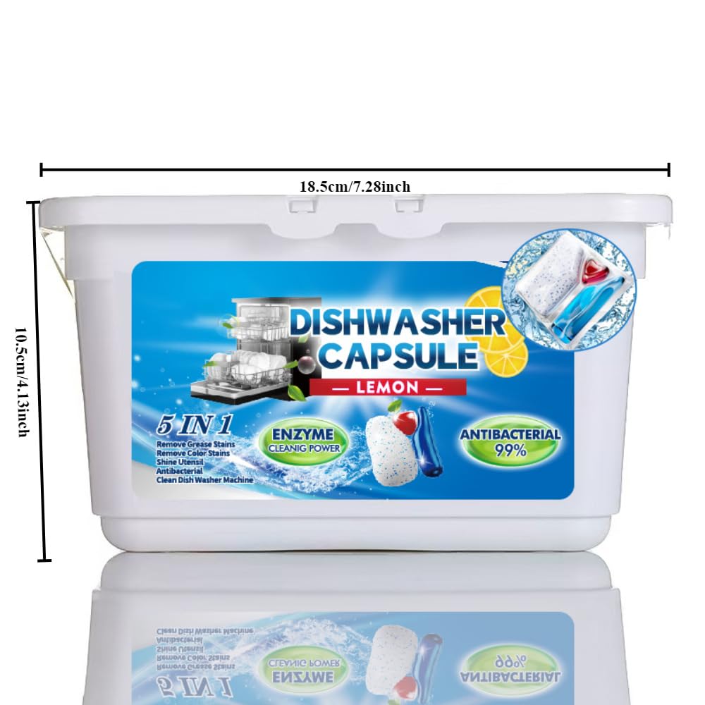 Nomel Dishwasher Tablets 50‑Count, Powerful Grease‑Cutting Dishwasher Detergent