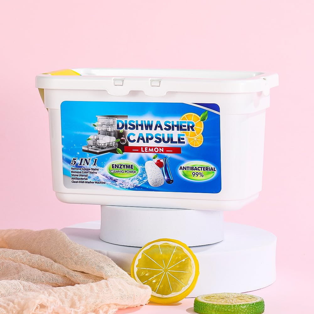 Nomel Dishwasher Tablets 50‑Count, Powerful Grease‑Cutting Dishwasher Detergent