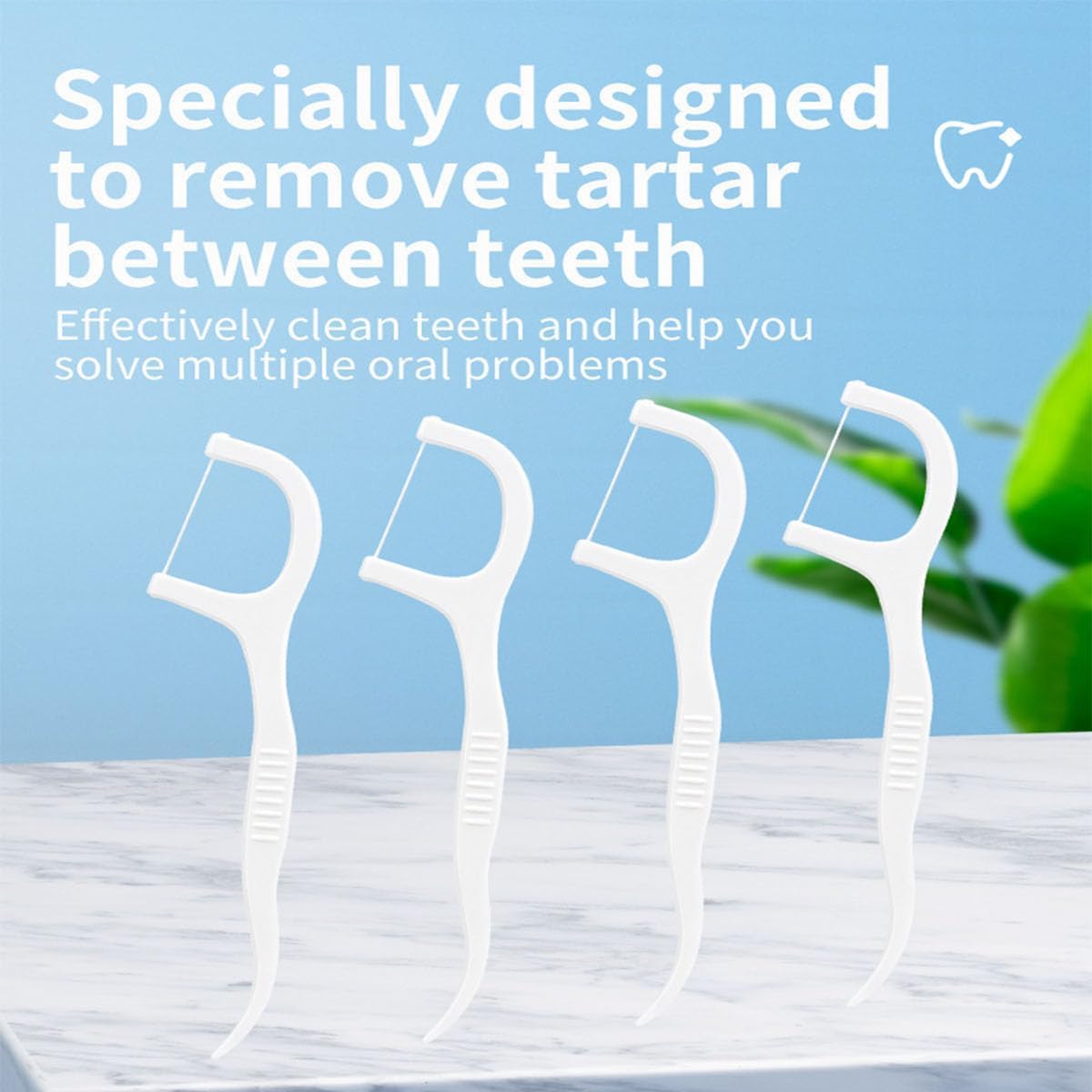 300PCS Dental Floss Picks for Adults, Disposable Tooth Flossers, Strong Shred‑Resistant Floss Sticks for Deep Interdental Oral Cleaning