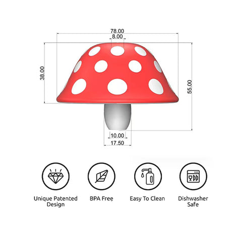 Mushroom Small Funnel, Foldable Silicone Kitchen Funnel with Wide‑Mouth Design, Practical Collapsible Gadget for Transferring Liquids & Powders into Jars, Bottles and Containers
