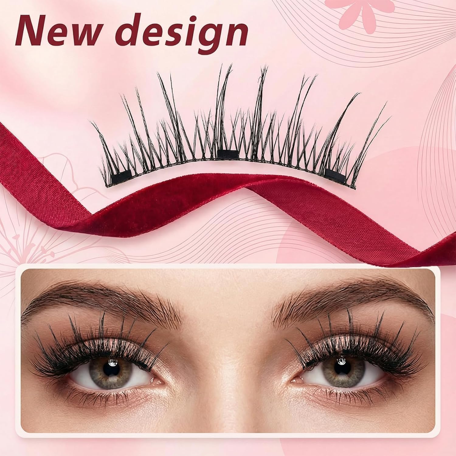 Magnetic Eyelashes with Applicator – No Glue Needed, Natural Wispy Reusable