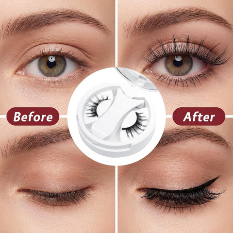 Magnetic Eyelashes with Applicator – No Glue Needed, Natural Wispy Reusable