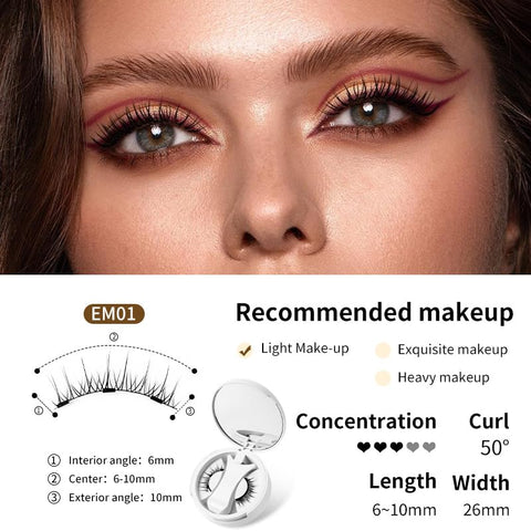 Magnetic Eyelashes with Applicator – No Glue Needed, Natural Wispy Reusable