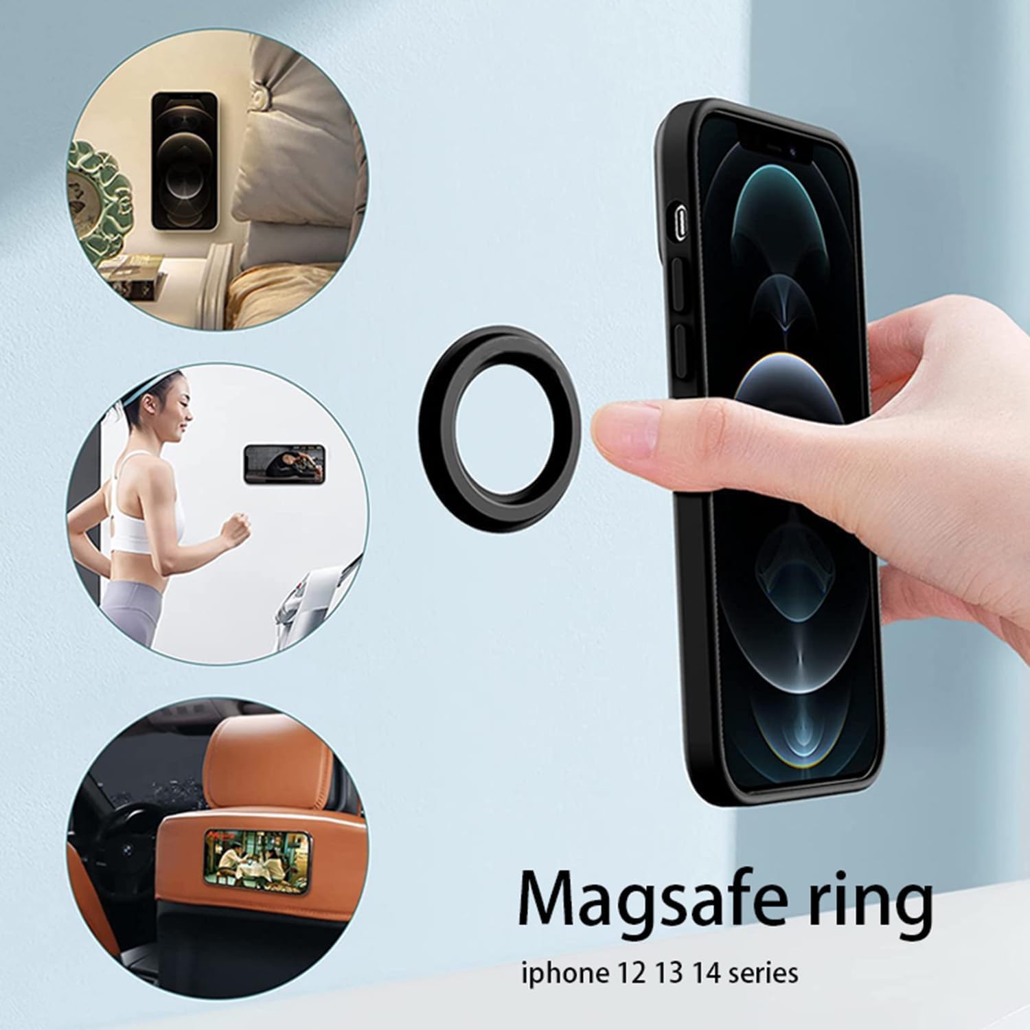 Magnetic Phone Holder Mount,Strong Magnet Universal Car Dash & Wall Mount