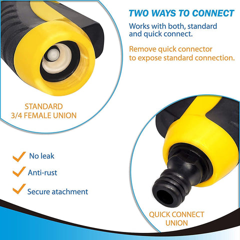 Foam Spray Nozzle for Garden Hose, High Pressure 8 Watering Pattern Foam Blaster