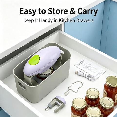 Nomel Jar Opener with Green Button for Everyday Kitchen Lids, 20×10.5×7.5 cm