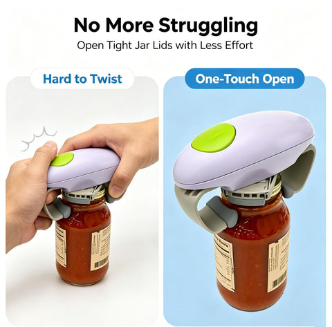 Nomel Jar Opener with Green Button for Everyday Kitchen Lids, 20×10.5×7.5 cm