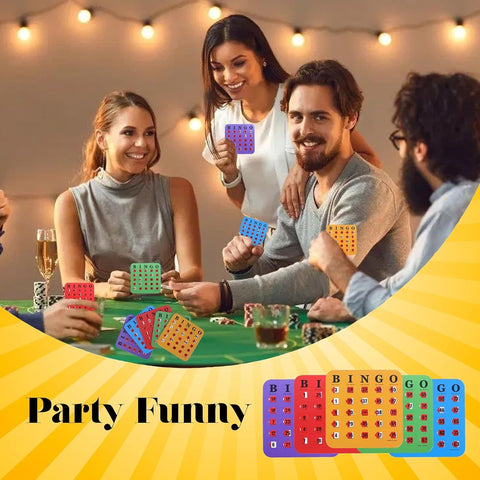 5-Pack Shutter Slide Bingo Cards,Easy-Read Sliding-Window Design for Seniors