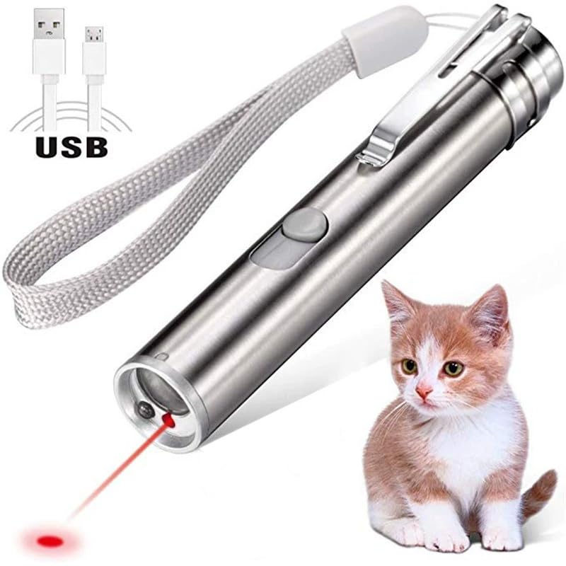 3 in 1 Cat Dog Interactive Training Toy, USB Rechargeable Pet Play Toy