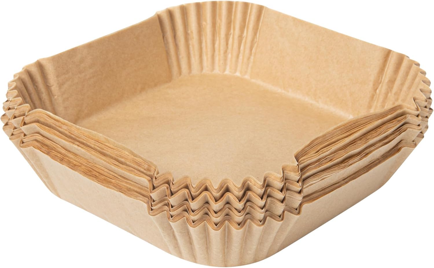 200-Pack Square Air Fryer Paper Liners, Unbleached Food-Grade Parchment