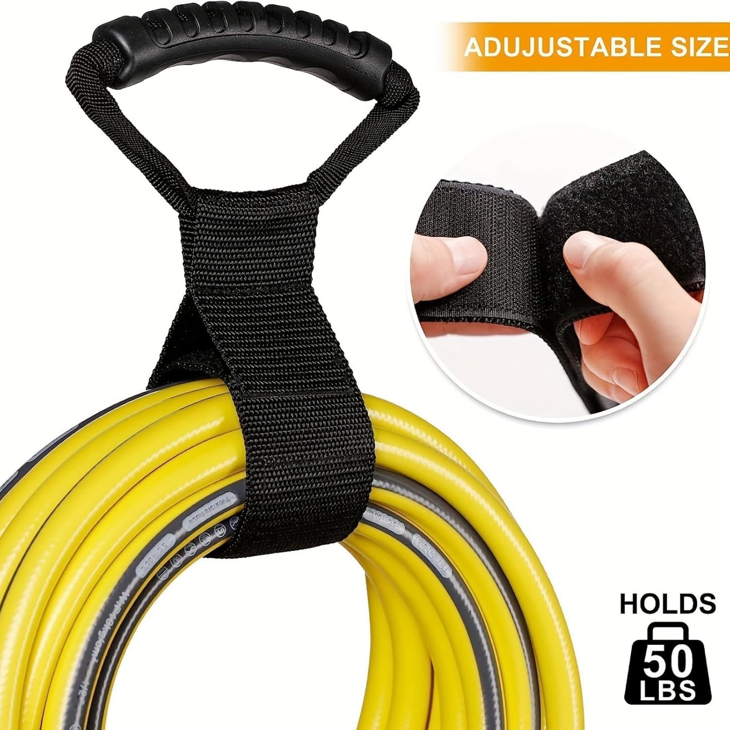 4Pcs Heavy-Duty Storage Straps 35-40cm, Adjustable Tool Tie-Down Belts for Garden & Garage Organization, Cable Management, Hose & Equipment Secure Holder