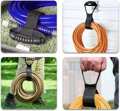 4Pcs Heavy-Duty Storage Straps 35-40cm, Adjustable Tool Tie-Down Belts for Garden & Garage Organization, Cable Management, Hose & Equipment Secure Holder