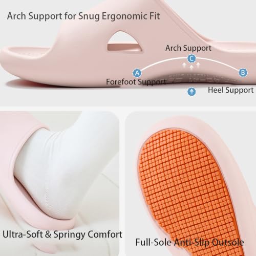 Shower Shoes for Women Men, Non-Slip Quick-Drying EVA Bathroom Slippers