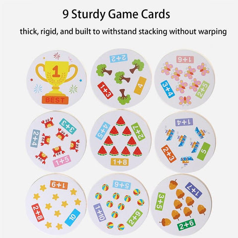 Wooden Number Stacking Tower Game, Montessori Math Counting Blocks with Challenge Cards, Balance Stacking Building Blocks, Preschool Educational Learning Toy for 3+ Years Old Boys Girls
