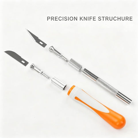 16 Pcs Wood Carving Knife Set, Multi‑Functional Engraving Tools with Orange Handle, Sharp Steel Blades for Wood Carving, Nut, Gourd, DIY Craft for Beginners & Professionals