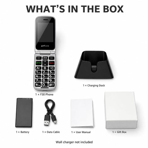 CHEEL F30 4G Senior Mobile Phone EU Version with Charging Dock for Calls and Texts