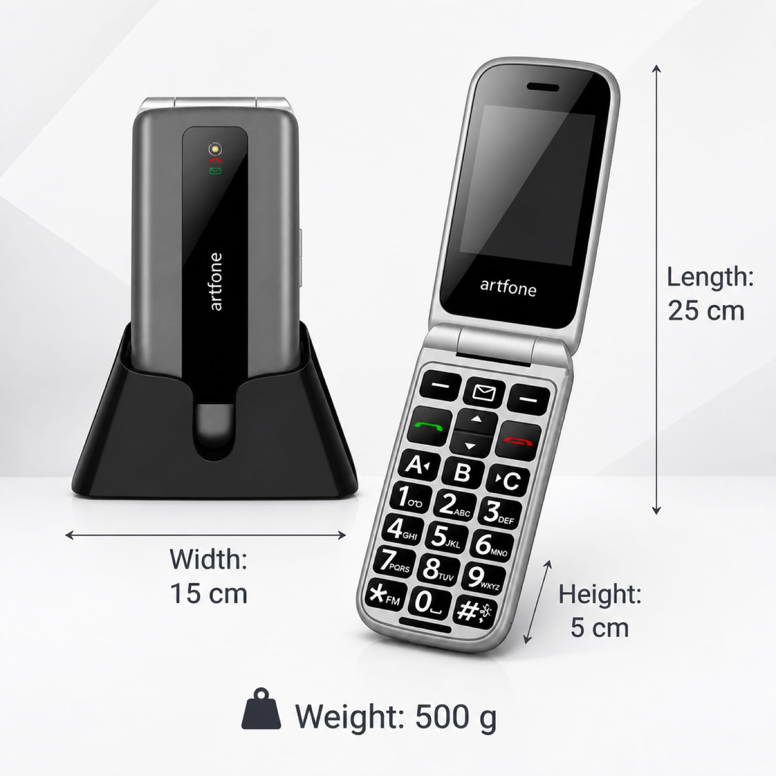 CHEEL F30 4G Senior Mobile Phone EU Version with Charging Dock for Calls and Texts