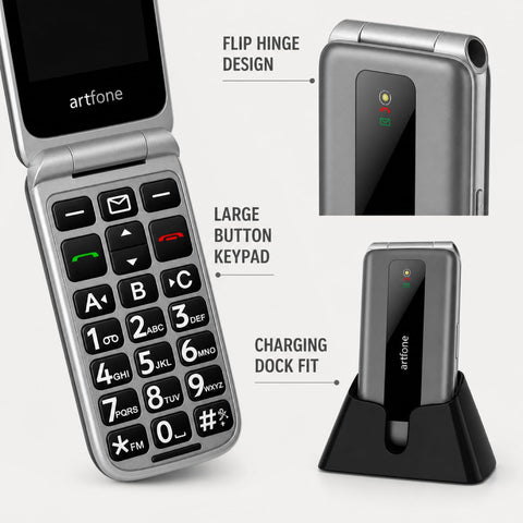 CHEEL F30 4G Senior Mobile Phone EU Version with Charging Dock for Calls and Texts