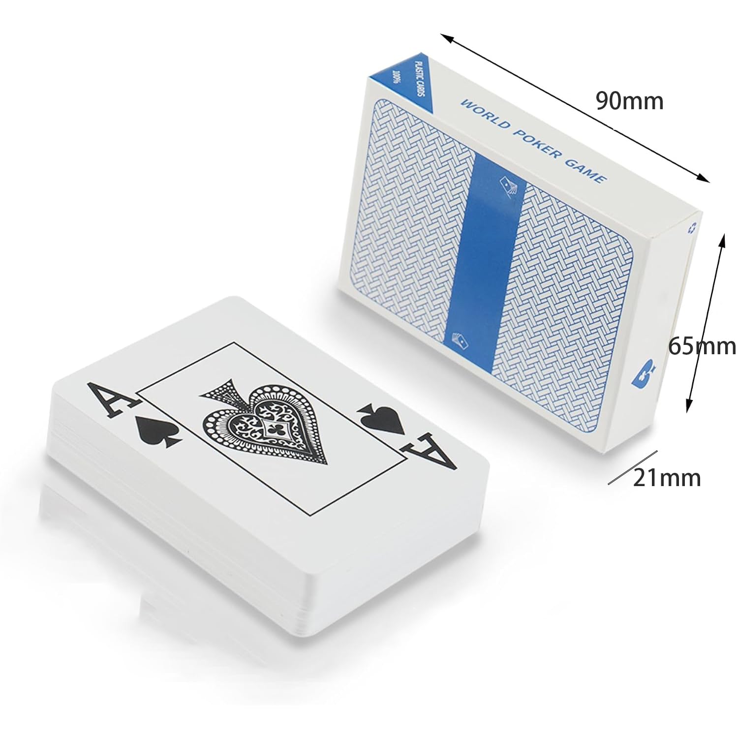 2 Pack Playing Cards,Waterproof Playing Cards,Large Playing Cards for Adults, Seniors & Low Vision, Great for Blackjack, Euchre, Canasta, and All Family Game Nights