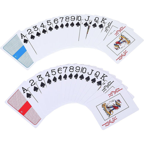 2 Pack Playing Cards,Waterproof Playing Cards,Large Playing Cards for Adults, Seniors & Low Vision, Great for Blackjack, Euchre, Canasta, and All Family Game Nights