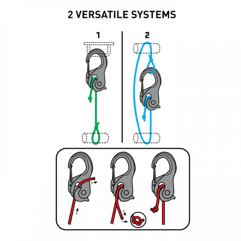 Nite Ize NCJSA-01-R3 CamJam XT Aluminum Rope and Cord Tighteners, Versatile Tie Down Tool for Camping Outdoor Luggage Tarps