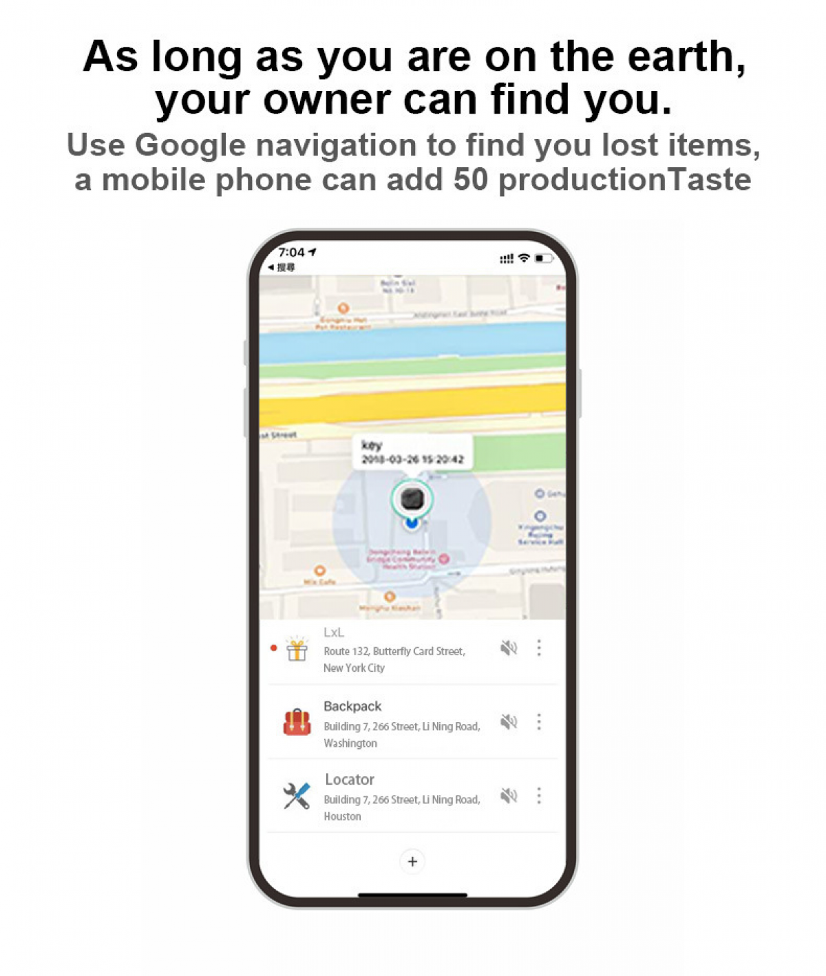Mini Item & Cat GPS Collar Tracker - No Monthly Fee App Locator, Waterproof IP67 Real-Time Tracking with iOS/Android Compatibility & Long Battery Life