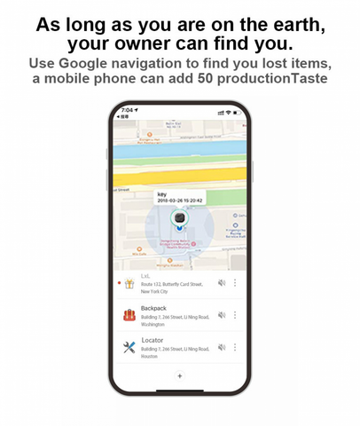 Mini Item & Cat GPS Collar Tracker - No Monthly Fee App Locator, Waterproof IP67 Real-Time Tracking with iOS/Android Compatibility & Long Battery Life