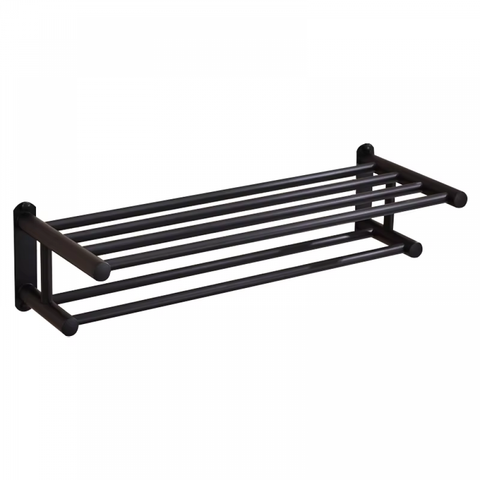 Towel Rack Bathroom Shelf Black Space Aluminum Multifunctional Storage Rack