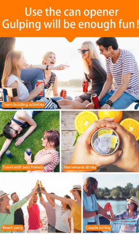 Beer Can Opener - 2 in 1 Magnetic Topless Soda Can Opener, Pop Can Top Remover Opener, Safety Easy Manual Multifunction Can Opener,Household Kitchen Bar Tool, Smooth Edge-Black