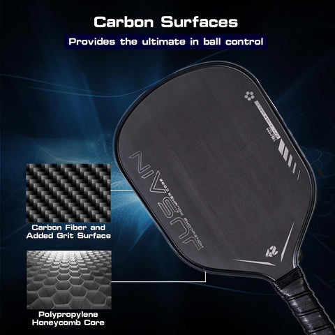 Pickleball Paddle  Carbon Fiber Pickleball Paddles  USAPA Approved  16MM Honeycomb Core Increased Power and Spin for Ultimate Spin & Consistency