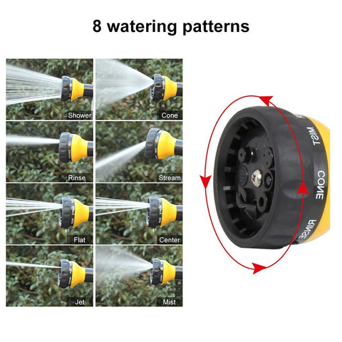 Foam Spray Nozzle for Garden Hose, High Pressure 8 Watering Pattern Foam Blaster
