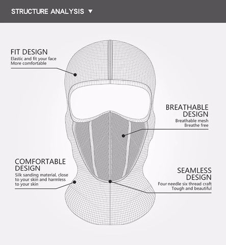 Ski Motorcycle Cycling Balaclava Full Face Mask Neck Scarf Windproof Outdoor