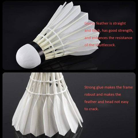 Master No.6 Shuttlecocks for Badmitton, 24-Pack Victor Goose Feather Badminton Birdie, High Speed Stable Durable Sports Training Badminton Balls