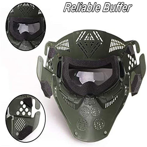 Air Gun Mask Paintball Game Full Face Protection Skull Skeleton Safety Guard Suitable For Outdoor Cycling Activities Party Movie Props Ski