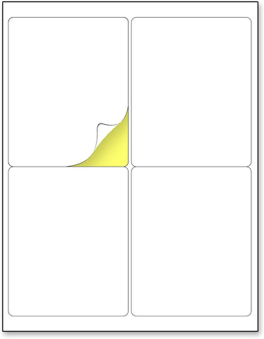 50 Sheets, 148 x 105mm - Large Printable  Labels for Laser/Inkjet Printings - Matte - 4 Per Page | 200 Labels)