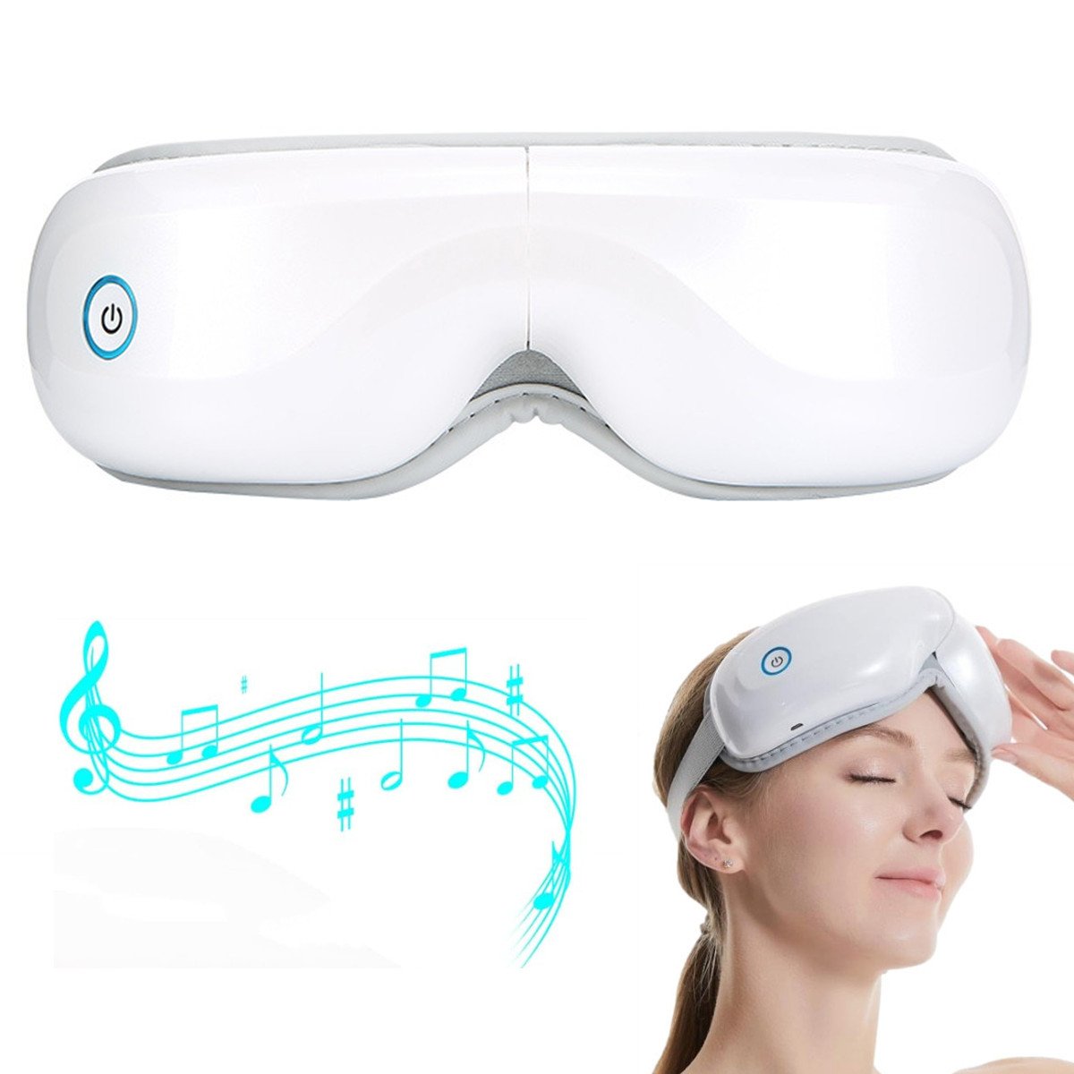 Eye Massager with Heat, Heated Eye Mask with Bluetooth Music, Face Massager, Eye Care Device, Smart Eye Mask for Eye Relief, Dry Eyes, Improve Sleep