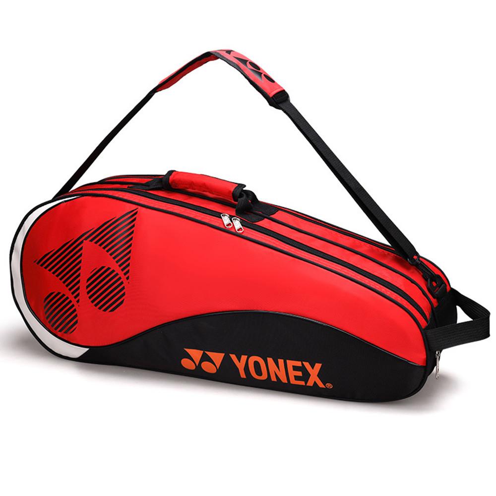 Badminton Racket Bag Tennis Racket Single Shoulder Badminton Bags 3 to 6 Racquet Backpack Big Capacity Waterproof Storage Bag Carry Case for Men Women