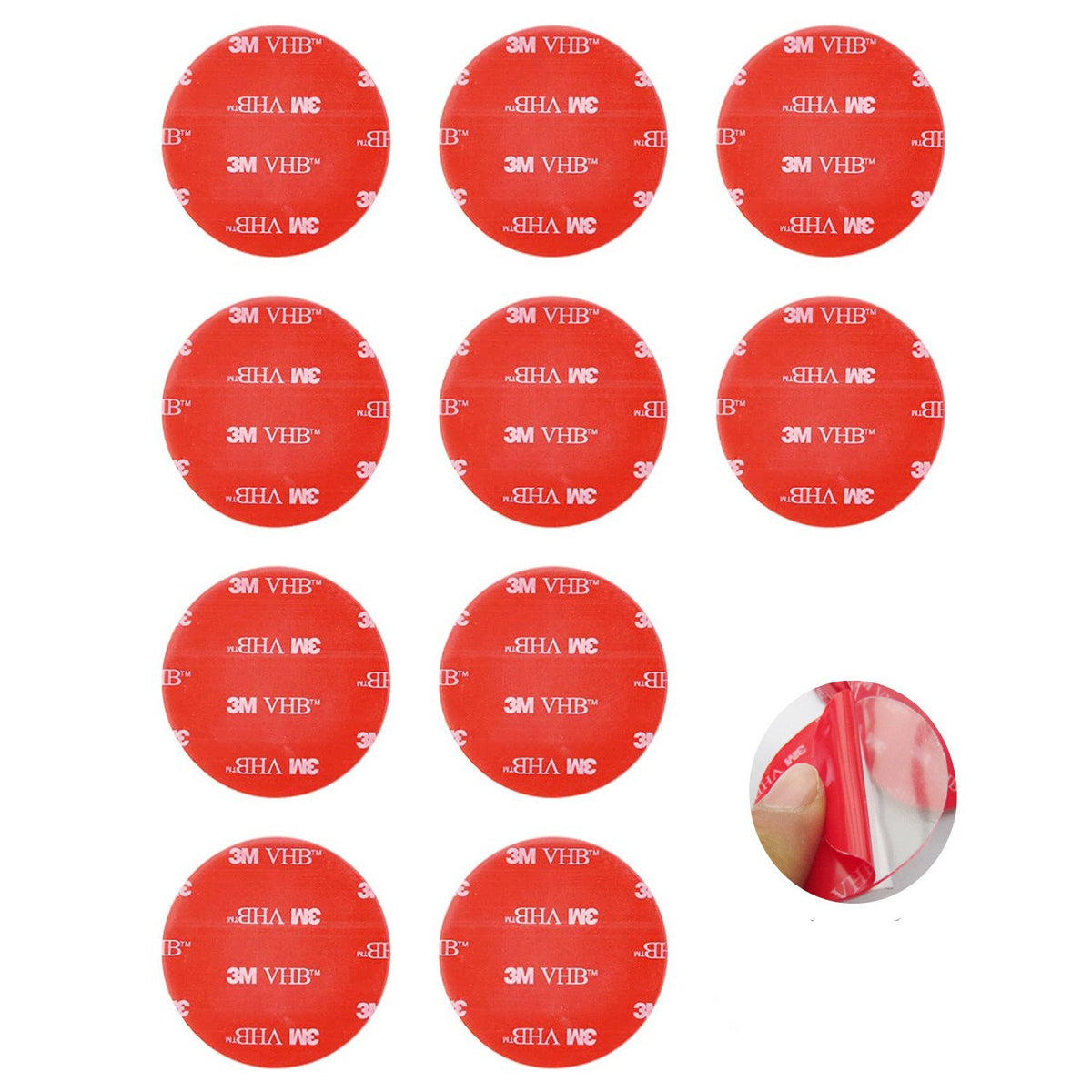 10 PCS Round Double Sided Tape Heavy Duty, 3M VHB Mounting Tape Pad Sticker Strong Adhesive Clear Gel Tape Waterproof Foam Tape for DIY Home Office